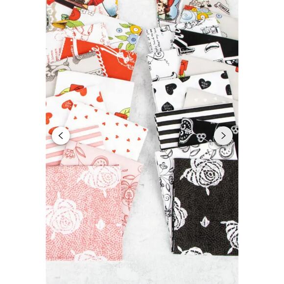 Riley Blake Fabrics Be Mine Valentine Fat Quarter Bundle 34 Piece 100% Cotton - Picture 5 of 8